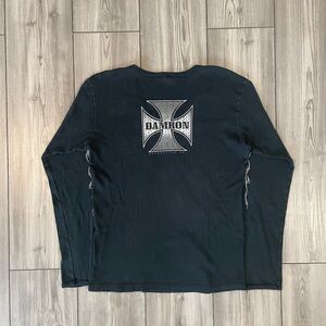 Black Long Sleeve Chopper Damron Y2K shirt